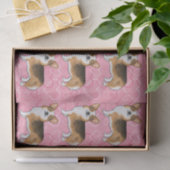 Red Headed Tri Pembroke Welsh Corgi Love Pink Tissuepapier (Geschenk)