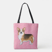 Red Headed Tri Pembroke Welsh Corgi Love Pink Tote Bag (Achterkant)