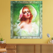 Red Headed Woman door Pearl Frush Brudon Canvas Afdruk (Insitu (Woonkamer))