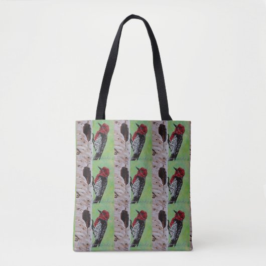 Red Headed Woodpecker Canvas tas (Voorkant)