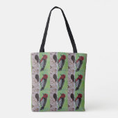 Red Headed Woodpecker Canvas tas (Achterkant)