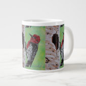 Red Headed Woodpecker Coffee Cup Grote Koffiekop (Voorkant rechts)