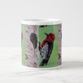 Red Headed Woodpecker Coffee Cup Grote Koffiekop (Voorkant)