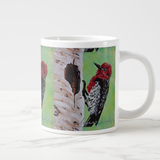 Red Headed Woodpecker Coffee Cup Grote Koffiekop (Rechts)