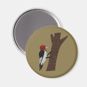 Red Headed Woodpecker Magneet (Voorkant / Achterkant)