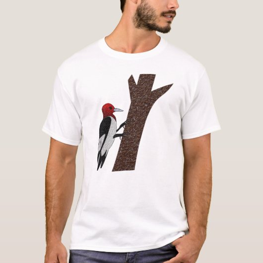 Red Headed Woodpecker T-shirt (Voorkant)