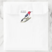 Red-Headed Woodpecker Vierkante Sticker (Tas)