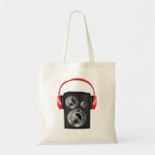 Red Headphones Canvas tas (Voorkant)