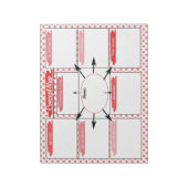 Red Healthcare Student Concept Kaart Sjabloon Notitieblok (Linkerzijde)