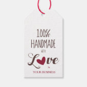 Red Heart 100% Quote Craft Articles Handmade Cadeaulabel (Voorkant)
