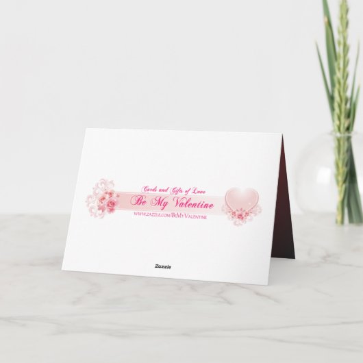 Red Heart Abstracte Valentijn Kaart (Achterkant)