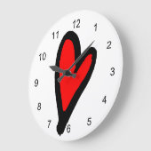 Red Heart Acrylic Wall klok (Hoek)