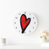 Red Heart Acrylic Wall klok (Huis)