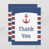 Red Heart Anchor Wedding Bedankt (Voorkant / Achterkant)