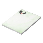 Red heart angel black wings notitieblok (Linkerzijde)