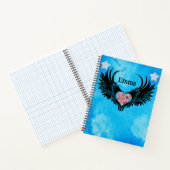Red heart angel black wings notitieboek (Binnen)
