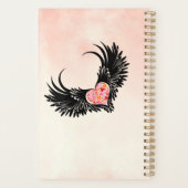 Red heart angel black wings planner (Achterkant)