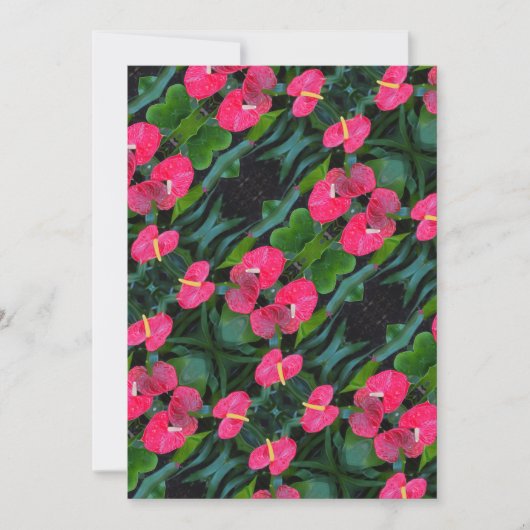 Red Heart Anthurium-Plant Kaart (Voorkant)