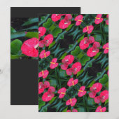 Red Heart Anthurium-Plant Kaart (Voorkant / Achterkant)