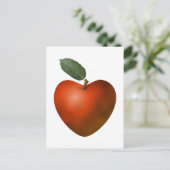Red Heart Apple - briefkaart (Staand voorkant)