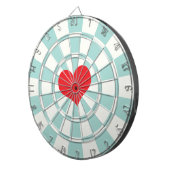 RED HEART Aqua en White Dartbord (Voorkant Rechts)