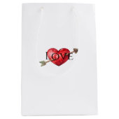 Red Heart Arrow Love Medium Cadeauzakje (Voorkant)