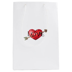 Red Heart Arrow Love Medium Cadeauzakje