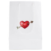 Red Heart Arrow Love Medium Cadeauzakje (Achterkant)