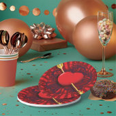 Red Heart Arrow Papieren Bordje