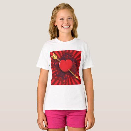 Red Heart Arrow T-shirt (Voorkant volledig)