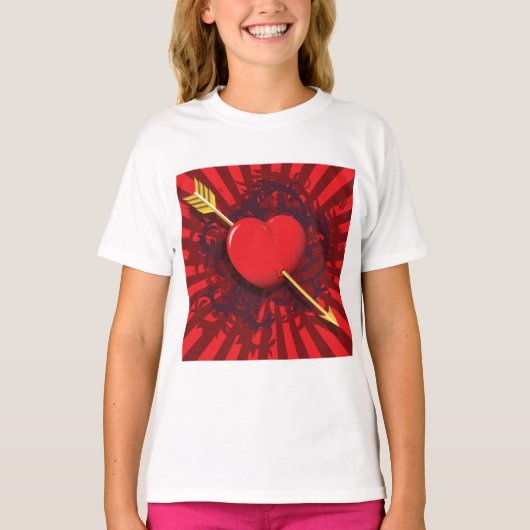 Red Heart Arrow T-shirt (Voorkant)