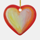 Red Heart Art Custom Holiday Gift Ornaments Keramisch Ornament (Voorkant)