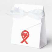 Red Heart Awareness Ribbon Art Party Favor Box Bedankdoosjes (Voorkant Zijde)