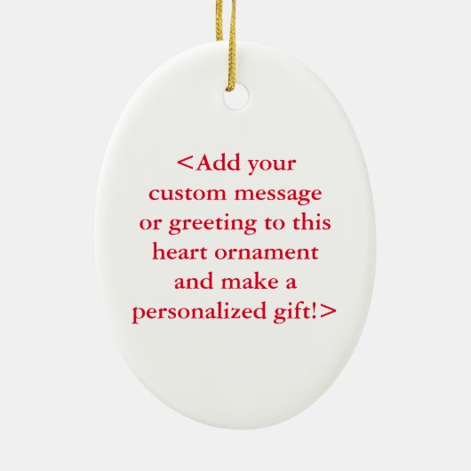 Red Heart Awareness Ribbon Ceramic Art Ornamed Keramisch Ornament (Achterkant)