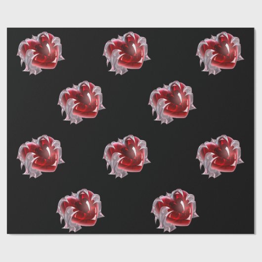Red heart background Wrapping Paper for strong man Cadeaupapier (Vlak)