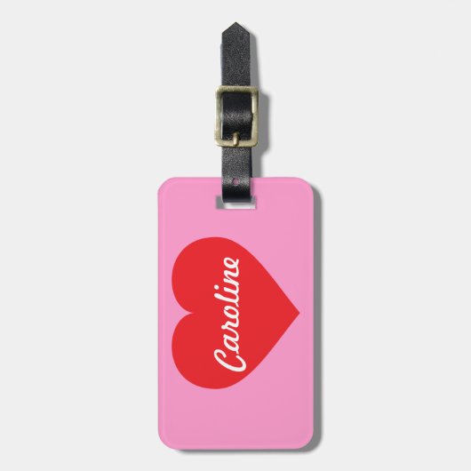 Red Heart Bagagelabel (Voorkant verticaal)