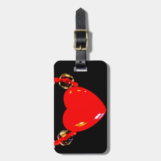 Red Heart Bagagelabel (Voorkant verticaal)