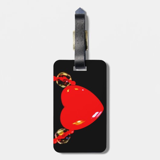 Red Heart Bagagelabel (Achterkant verticaal)