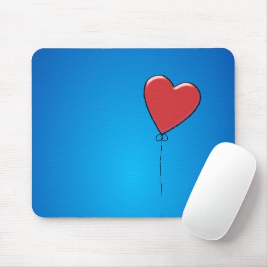Red Heart-ballon Mousepad Muismat (Met muis)