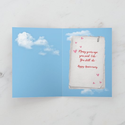 Red Heart-ballon ter nagedachtenis Kaart (Binnen)