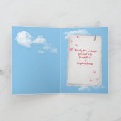 Red Heart-ballon voor 75 jaar Kaart (Binnen)