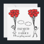 Red Heart Balloons Doodles Wedding Invitation Kaart<br><div class="desc">Schattige Jongen en meisjes Doodles Wedding Invitation Schattige doodles van een bruid en groom. Deze unieke trouwuitnodiging is perfect voor elk seizoen. Vergelijkbare uitnodigingen zijn beschikbaar in mijn winkel.</div>