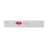 Red Heart Balloons Invitation Belly Band Uitnodigingen Wikkel (Vlak)