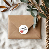 Red Heart bedankt Ronde Sticker