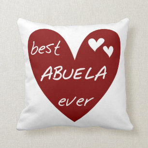 Red Heart Best Abuela Ever Gifts Kussen