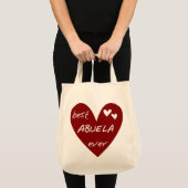 Red Heart Best Abuela Ever T-shirts en cadeautjes Tote Bag (Voorkant (product))