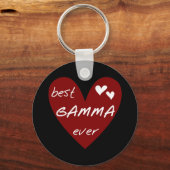 Red Heart Best Gamma Ever Tshirts en Gifts Sleutelhanger (Voorkant)