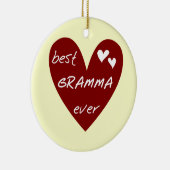 Red Heart Best Gramma Ever T-shirts en cadeautjes Keramisch Ornament (Rechts)