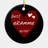 Red Heart Best Grammie Ever T-shirts en cadeautjes Keramisch Ornament (Voorkant)