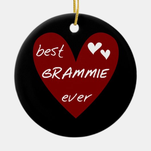 Red Heart Best Grammie Ever T-shirts en cadeautjes Keramisch Ornament (Voorkant)
